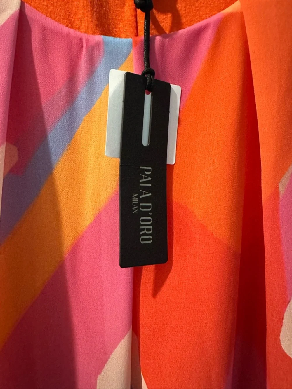 Pala D'oro Milan Abstract Print Blouse - Vibrant Retro Boho Peasant Top - Picture 5 of 8